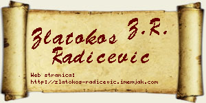 Zlatokos Radičević vizit kartica